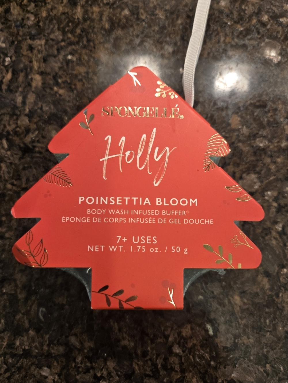 Spongelle Red Poinsettia Holiday Body Wash Buffer